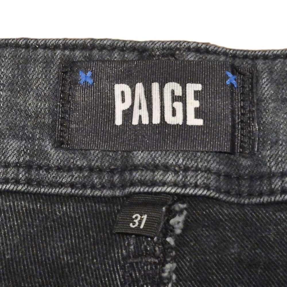 Paige Anessa Jeans Women's Size 31 Faded Black Wide Leg Stretch Denim (32x27) - Picture 5 of 6